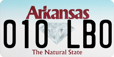 AR license plate 010LBO