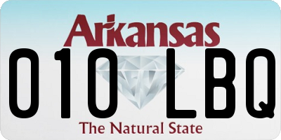 AR license plate 010LBQ
