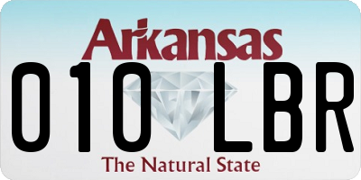 AR license plate 010LBR