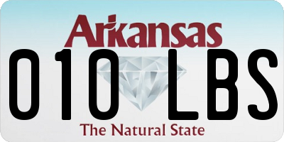 AR license plate 010LBS