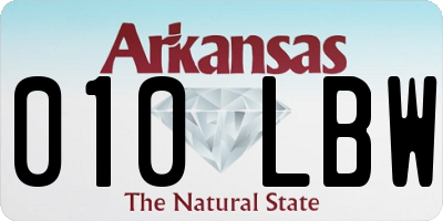 AR license plate 010LBW