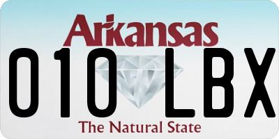 AR license plate 010LBX