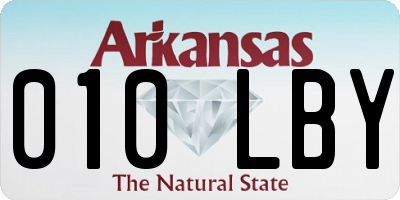 AR license plate 010LBY