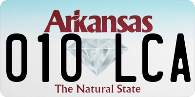AR license plate 010LCA