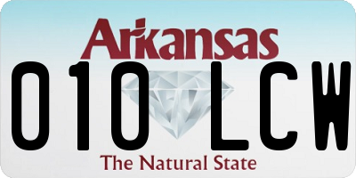 AR license plate 010LCW