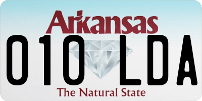 AR license plate 010LDA