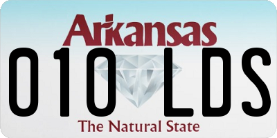 AR license plate 010LDS