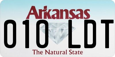 AR license plate 010LDT