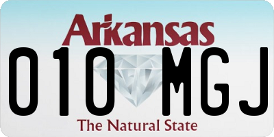 AR license plate 010MGJ