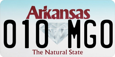 AR license plate 010MGO