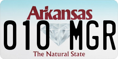 AR license plate 010MGR