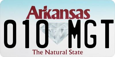 AR license plate 010MGT