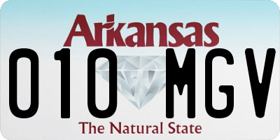 AR license plate 010MGV