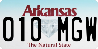 AR license plate 010MGW