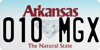 AR license plate 010MGX
