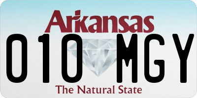 AR license plate 010MGY