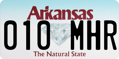 AR license plate 010MHR