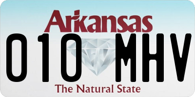 AR license plate 010MHV
