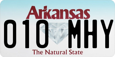 AR license plate 010MHY