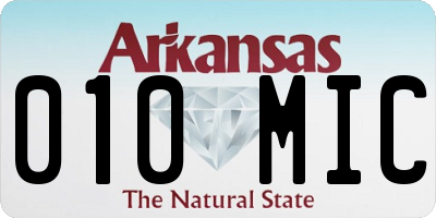 AR license plate 010MIC