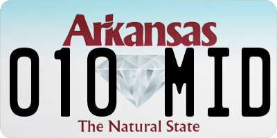 AR license plate 010MID