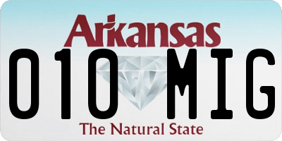 AR license plate 010MIG