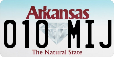 AR license plate 010MIJ