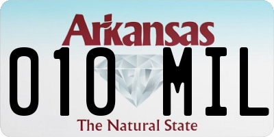 AR license plate 010MIL