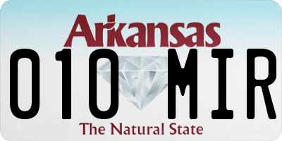 AR license plate 010MIR