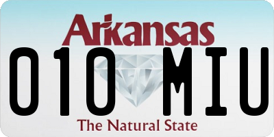 AR license plate 010MIU