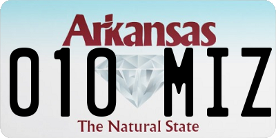 AR license plate 010MIZ