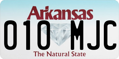 AR license plate 010MJC