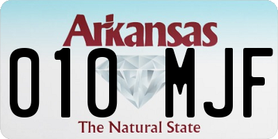 AR license plate 010MJF