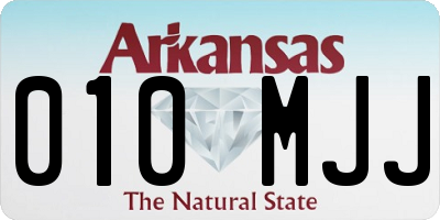 AR license plate 010MJJ
