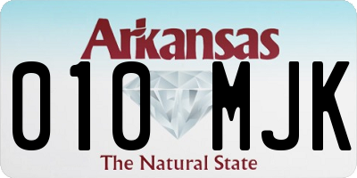 AR license plate 010MJK