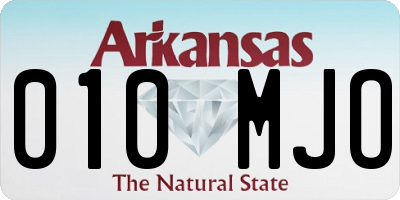 AR license plate 010MJO
