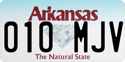 AR license plate 010MJV