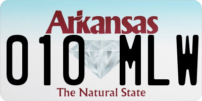 AR license plate 010MLW