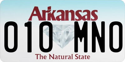 AR license plate 010MNO
