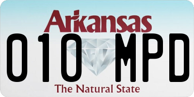 AR license plate 010MPD