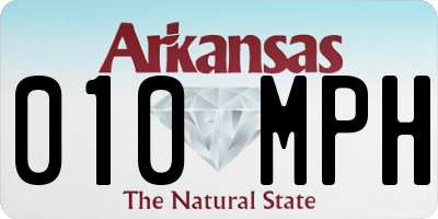 AR license plate 010MPH