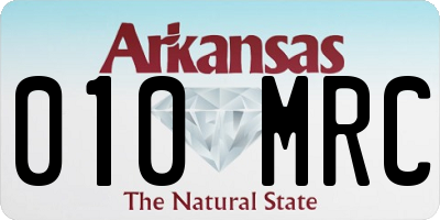AR license plate 010MRC