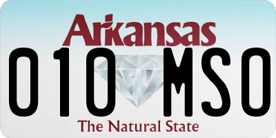 AR license plate 010MSO