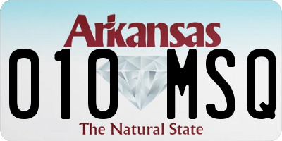 AR license plate 010MSQ