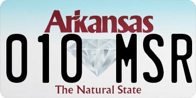 AR license plate 010MSR