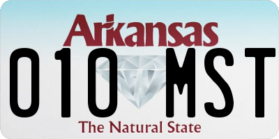 AR license plate 010MST