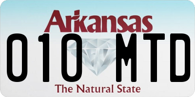 AR license plate 010MTD