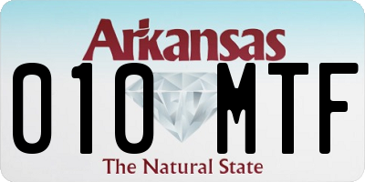 AR license plate 010MTF
