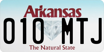 AR license plate 010MTJ