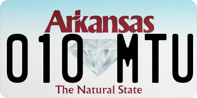 AR license plate 010MTU